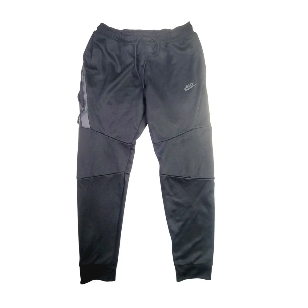 Nike Mens Tech Fleece Joggers Size L Black Tapered Athletic Sweatpants G47